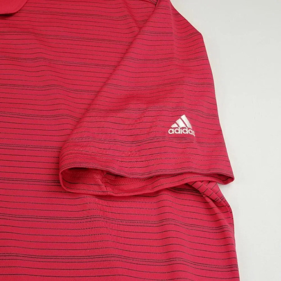 Adidas Golf 2XL Red Black Striped Embroidered Logo - Picture 4 of 8